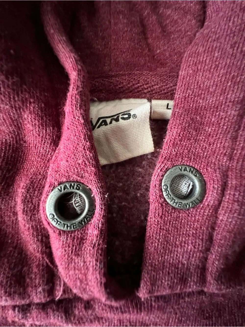 Vans Burgundy Hoodie with White Checker Logo